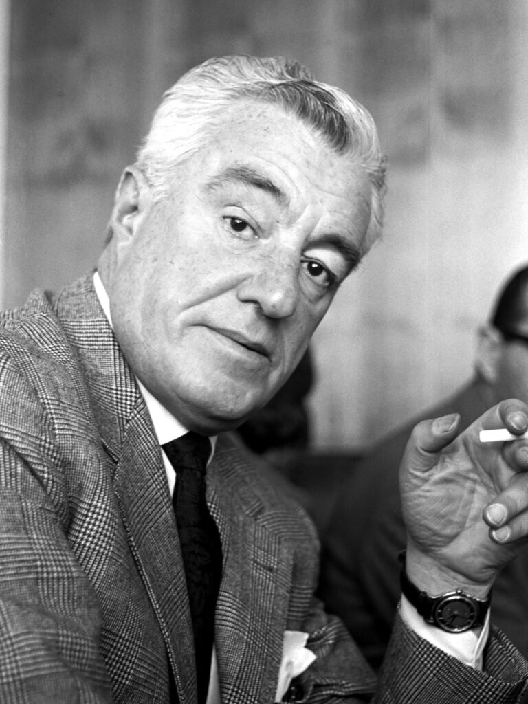 Vittorio De Sica ritratto in bianco e nero