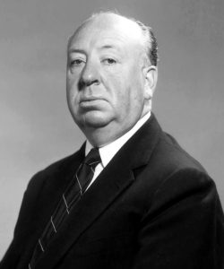 Alfred Hitchcock ritratto in bianco e nero