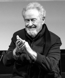 Ridley Scott ritratto in bianco e nero
